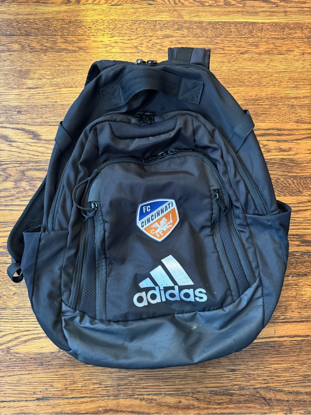 adidas Black Backpack with FC Cincinnati Patch - Men's